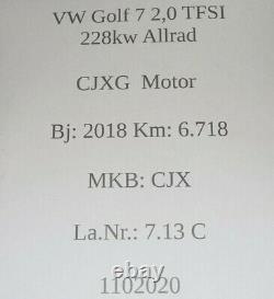 06K100036C Seat Leon Audi S3 8V 2.0TFSI 310PS Cjx G H Moteur Turbo 6718km